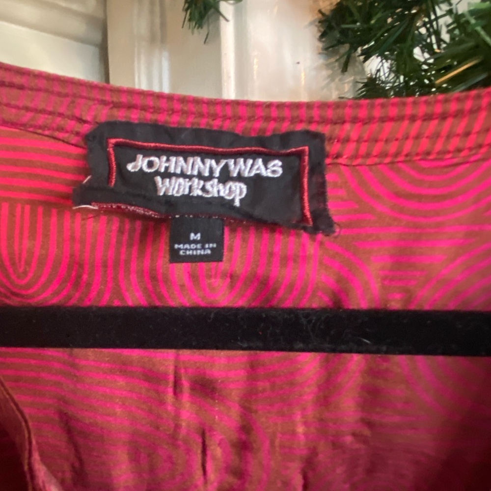 Johnny Was Burgundy Embroidered Top - Picture 8 of 9